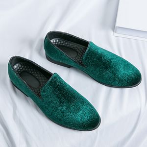 Oxfords chaussures pour hommes noir bleu vert affaires Pu bureau chaussures habillées en daim Zapatos De Vestir Hombre chaussures pour hommes