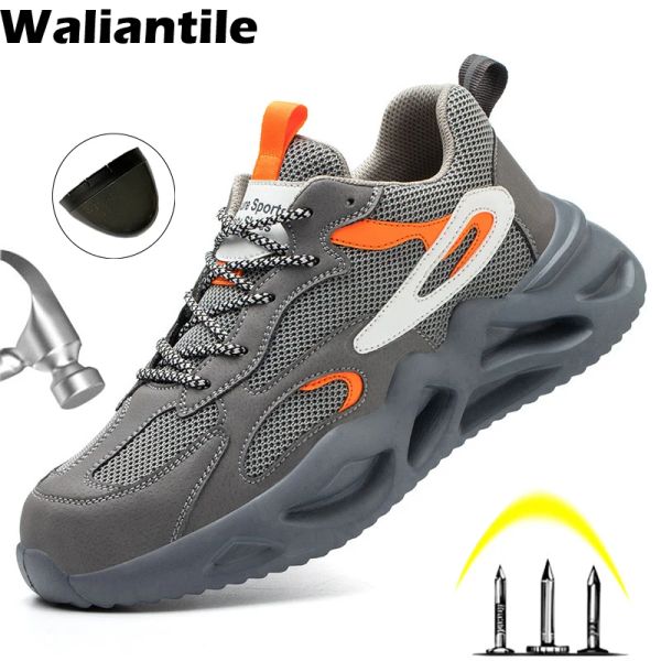 Oxfords Waliantile Light Breathable Safety Shoes para hombres Zapatos de trabajo no litigantes al aire libre.