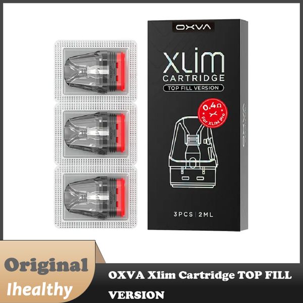 Cartouche de pod OXVA Xlim (V3) Version à remplissage par le haut Capacité de 2 ml 0,6 ohm/0,8 ohm/1,2 ohm/0,4 ohm Compatible avec les produits de la série Xlim (sauf Xlim C, bobines interchangeables)