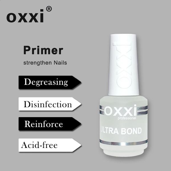 Oxxi 15 ml apprêt sans acide pour ongles déshydratant vernis hybride vernis à ongles Permanent dégraissant couche de Base manucure ensemble de Gel 240127