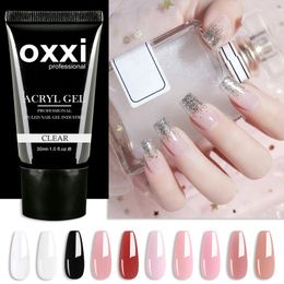 OXXI 30 ml Gel acrylique Semi-permanent Poly Gel pour ongles manucure rapide facile Gel pour Extension uv led constructeur vernis acrylique Gellac 240220