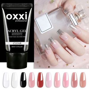 Oxxi 30 ml acryl gel semi-permanente poly nagel manicure snel gemakkelijke gel voor extensie UV LED Builder Varnish Acryl Gellac 240220