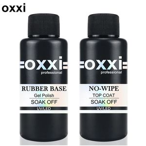 OXXI 50 ml Gel de base de goma de gran capacidad semipermanente sin limpiar la parte superior para esmalte de gel manicura gruesa uv led capa base de uñas Gellac 240127