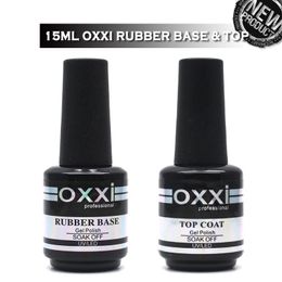 Oxxi Nieuwste 15ml Nail Rubber Base Coat Semi Permanant UV Gel Vernissen Primer voor Nagels Matte Top Art Gellak 240313