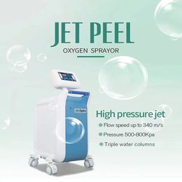 Rociador de oxígeno Inyección Hydra Aqua Peel Solution Hydro Dermabrasion Facial Spray Oxygen Jet Machine para alta presión Columnas de agua triples
