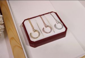 Oysf hanger kettingen ontwerper liefde cirkel nagel ketting mode diamant voor mannen en vrouwen cadeau 18k vergulde luxe sieraden