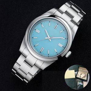 oyster eeuwigdurende designer horloges set paar 31/36 / 41 mm dameshorloge voor heren automatisch mechanisch lichtgevend saffier blauw roze meerkleurige waterdichte horloges