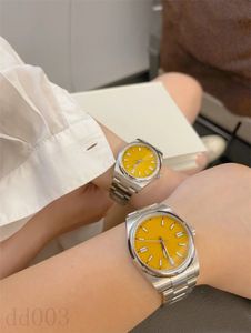 Mode reloj 41mm montres-bracelets mens automatique bracelet en acier inoxydable flexible jaune noir cadran blanc dame montres de luxe designer à la mode GMT SB025 C23