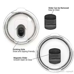 Oz al por mayor Tapa magnética Magnet Magnet Cars Clear Cars Beer Mug Splash Proof -Proof para una taza de acero inoxidable Fy s
