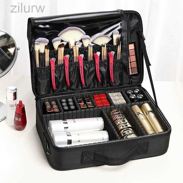 OZ93 Sacs cosmétiques Sac de cosmétique de grande capacité Voyage Femme Portable Boîte de beauté Tool Tool Set Lipstick Organisateur D240425