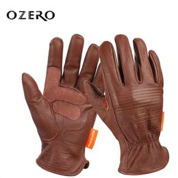 OZERO homme cyclisme gants en cuir protection extérieure motocycliste doigt complet respirant antidérapant accessoires d'équitation gants 240112