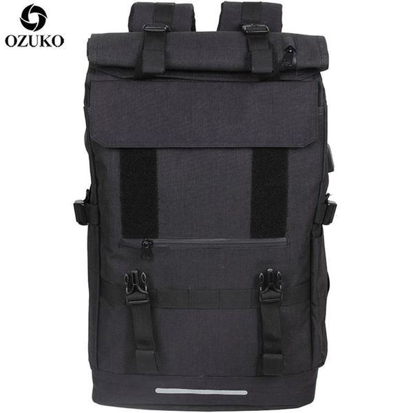 OZUKO 40L grande capacité voyage sacs à dos hommes USB Charge sac à dos pour ordinateur portable pour adolescents multifonction voyage mâle sac d'école 211203248M
