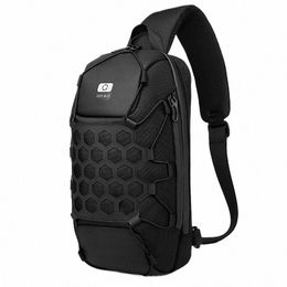 Ozuko Borsttas Man Crossbody Tas voor Heren USB Lading Nieuwe Mannen Sling Bag Outdoor Mannelijke Borst Pakken Korte Trip Menger Tassen N2mm #