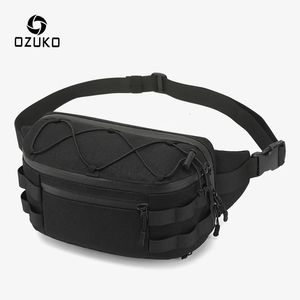 OZUKO hommes taille sac mode poitrine Pack Sports de plein air ceinture pour adolescent imperméable hommes sacs haute qualité Fanny 231220