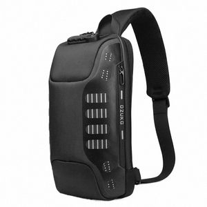 Ozuko Motorfiets Borst Tas Anti-dief Mannen Crossbody Tas Waterdichte Schoudertassen USB Opladen Korte Trip Voor Mannelijke reispakket X2nl #