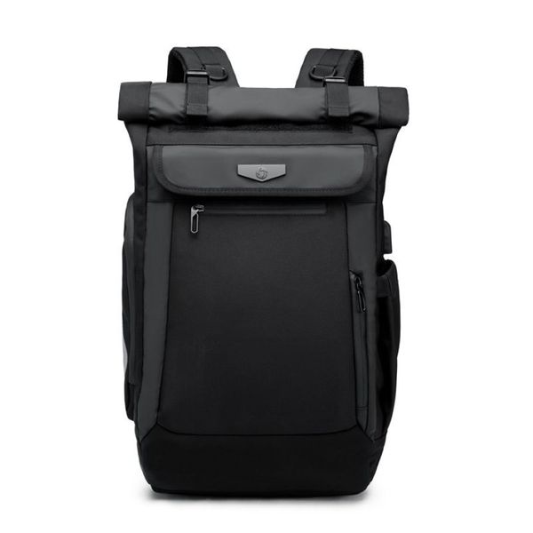 OZUKO, nueva mochila para hombre, mochilas para ordenador portátil con carga USB, mochila multifunción para adolescentes, mochila escolar impermeable, viaje para hombre 242a