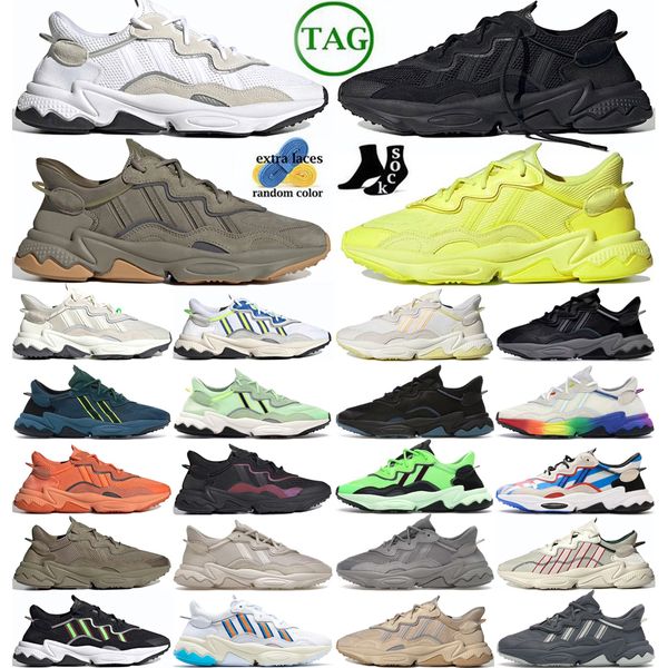 Ozweego Trainers Core Black Carbon Mesh Trace Cargo Pale Nude Grey Grey Chicy Pearl Bliss Trume Merder White White Aluminium Bait Street Fighter Ryu Solar Green Running Chaussures