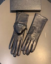 P Brand Classic Bow Sheepskin Gloves Hardware Mittens Women Outdoor Warm Handschoen Touchscreen Plush Mitten voor dames verjaardagscadeau5752218