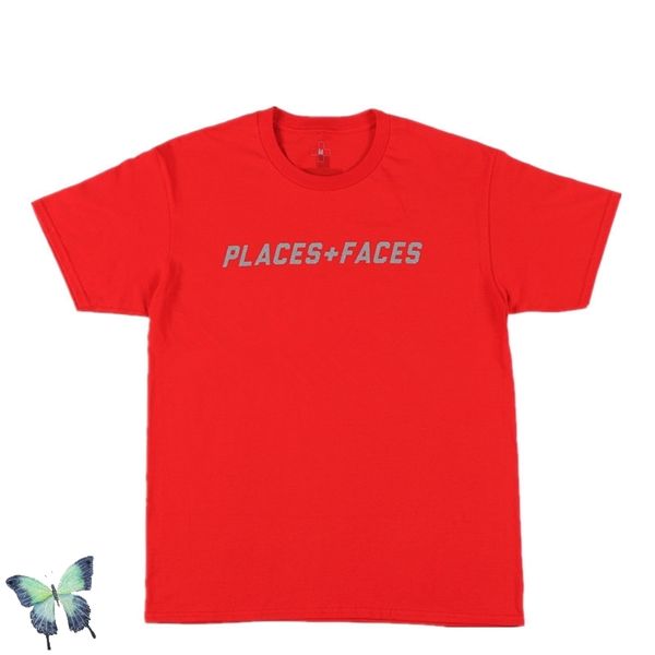 P + F 3M Réfléchissant T-shirt Lieux Visages Haute Qualité Mode Casual T-shirt Hommes Femmes Urbain Streetwear T-shirts Expédition Rapide X1214