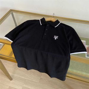 P Family Klassiek geborduurd poloshirt met driehoekige letters P Family Polo-T-shirt voor heren met polokraag en korte mouwen Business Casual