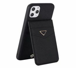 P Cajas del teléfono de moda para iPhone 14 Pro Max 11 X XR XSMAX carcasa trasera Samsung S10P S20 S20U NOTA 10 20 Ultra cuero bolsillo para tarjeta Ca3418758