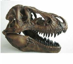 P-Flame 1/12 Tyrannosaurus Rex dinosaurio cráneo artesanías resina fósil simulación cráneo modelo para coleccionables