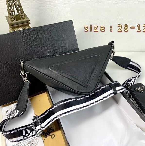P bolsa de grife de luxo fashionbags bolsas pretas bolsa feminina crossbody masculina couro saffiano triângulo 2 em 1 3 bolsas de canto mini bolsas de ombro práticas