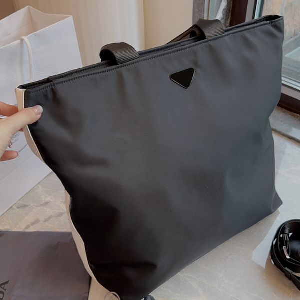 P – sac fourre-tout de luxe de styliste, sac à main en Nylon noir, sac à bandoulière de grande capacité pour dames, sac de Shopping décontracté, co-marqué