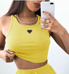 P-RA Fashion Design Dames Tanks Camis Tops Zomer Meisjes Vrouwen Hot Girls Sexy Mouwloze Tanks Crop Top Atletische Fitness Hardlopen Yoga Shirt Tank Top