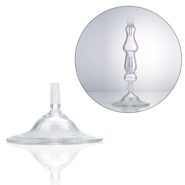 P021 Bong en verre Quartz Banger outil d'affichage des ongles support en verre 10mm 14mm 18mm Base de barboteur mâle tuyaux de fumée outil Dab