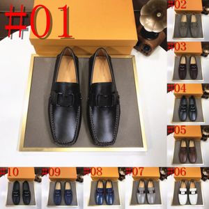 40model Topkwaliteit Heren Italiaanse Loafers Schoenen 2024 Nieuwe Comfy Heren Flats Luxe Merk Leer Klassieke Originele Stijl Designer Heren Loafers Schoenen Maat 38-46