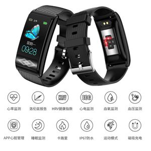 P10 Dynamische Intelligent Bracelet ECG PPG Hartslagdruk Blood Zuurstof Monitoring Multi Sport Mode Watch