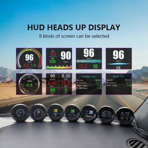 P11 INBORD Ordinage Car OBD2 GPS HEAD UP Affichage OBD HUD Gauge Auto Affichage de la température de l'huile