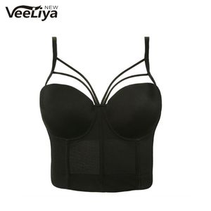 P18 été femmes basique lisse Spandex Push Up Bralet Bustier soutien-gorge grande taille dames coton hauts courts 210527