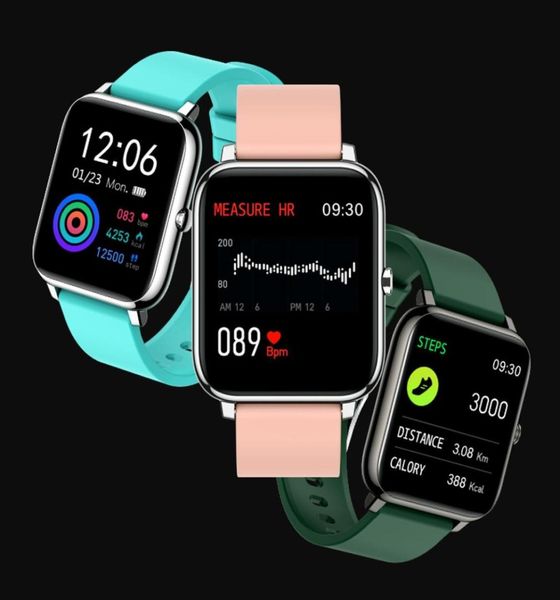 P22 Smart Watch Men Women Women Clock Fitness Tracker Sleeping Heart Monitor Monitor IP67 Smartwatch pour Oppo Android iOS2221173