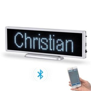 Panneau d'affichage à défilement programmable P3, Bluetooth, Rechargeable, 16, 64 pixels, pour magasin, bureau ou LED suspendu, sign280E