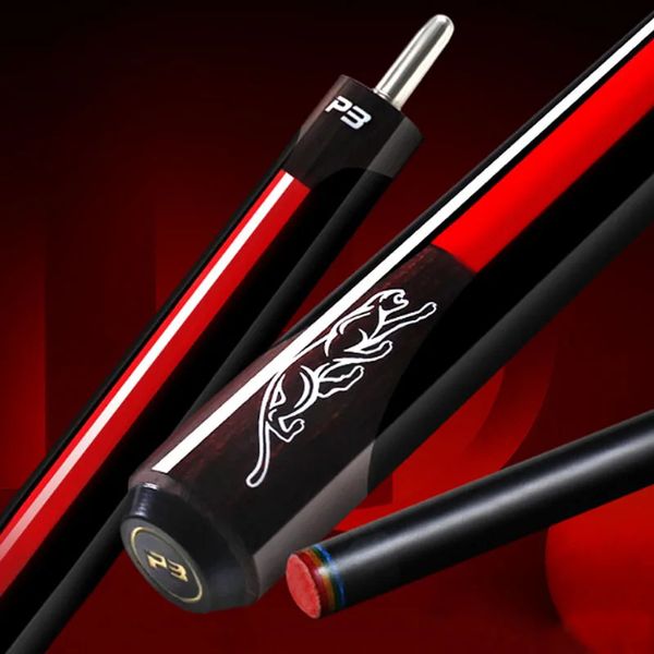 P3 Model Pool Cue Stick Black Tech Tech Maple Shaft Billiard Cues Black Shaft 13/11.5/10 mm Tamaño de la punta 240320