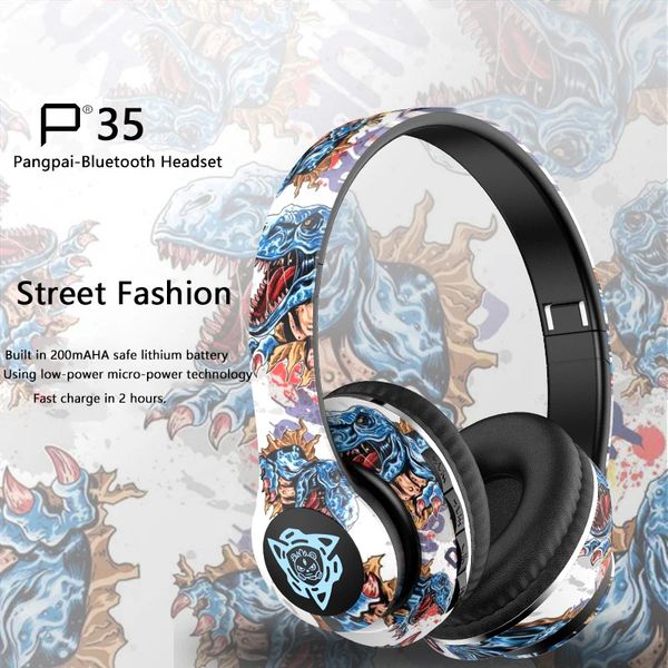 Casque Bluetooth sans fil p35 China-Chic Graffiti Factory Sales directes en gros et au détail