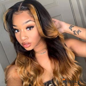 P4/30 Hoogtepaard Wig Braziliaanse Remy Body Wave Wig Lace Front Haren Pruiken voor zwarte vrouwen Honey Blonde 13x6 Leters frontaal