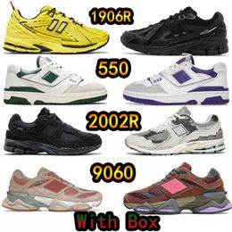 Avec boîte nouveau 1906R Blazing jaune chaussures de course 9060 2002R 990 530 550 femme hommes baskets taille 36-45