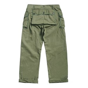 P440001 World War 2 US Style militaire Usmc Hbt Pantalons Hommes Coton Vintage Slim Straight Fit Pantalons décontractés 201111