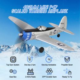 P47 Thunderbolt 4ch 6-Axis RC Fighter Epp 402mm Spanspan RTF Aircraft One-Key aerobatic RC Plane Toys Gifts