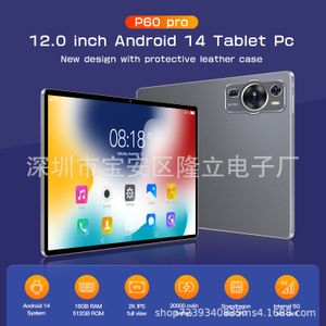 P60pro Android Smart Tablet PC Double carte Double veille Version commerce extérieur Coque métallique 16 512 Android 14 en stock Vente en gros d'usine