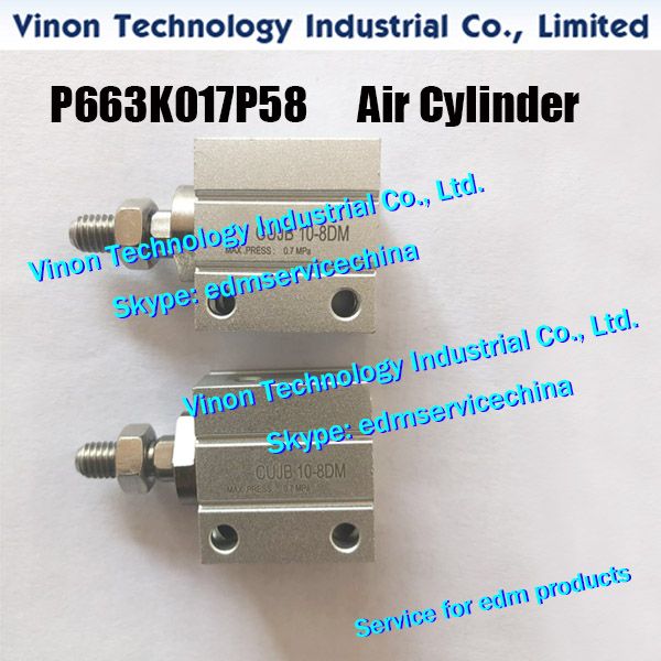 Cylindre pneumatique P663K017P58 CUJB10-8DM pour Mitsubishi MV1200, MV2400 machines edm 2210002919, CUJB10-8-D-M, P663-K017-P58