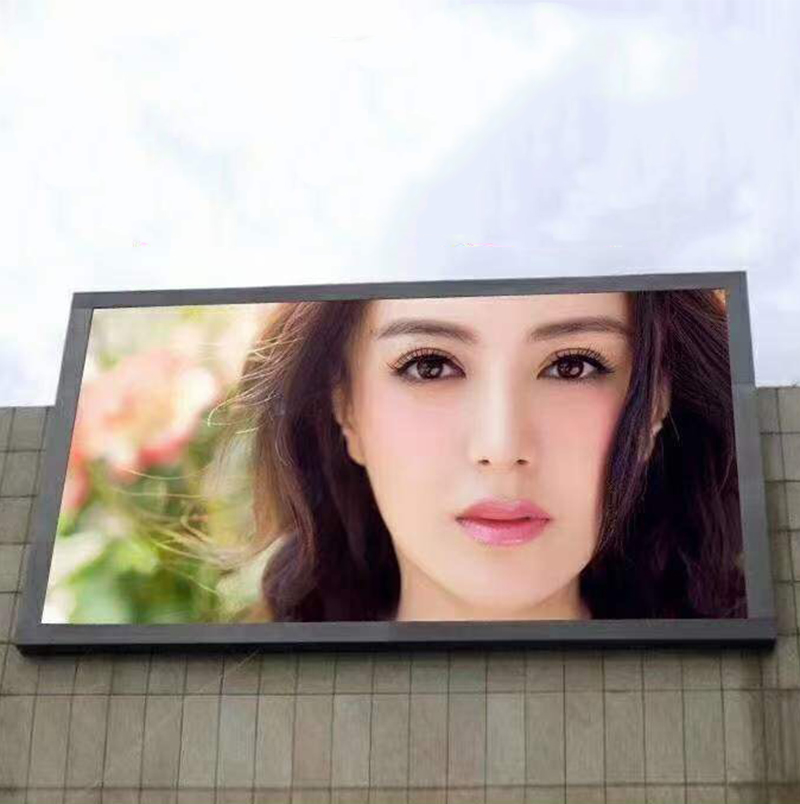 Outdoor pitch 10 full-color high-brightness waterproof LED display screen Die-casting cabinet size 960*960