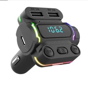P7 P3 Car Bluetooth 5.0 FM Zender Car Kit PD 20W Type-C Dual USB Fast Charger Wireless Handsfree Audio Receiver MP3 Player