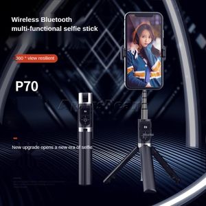 P70 3 in 1 Draadloze Bluetooth Selfie Stick Draagbare afstandsbediening voor iPhone Android Hoofdtelefoon Live Holder Tripod NIEUW