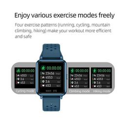P8 Smart Watch pour Apple iPhone iOS Android Bluetooth Écran Watchs Sports Fashion multifonction Blue Rose Black