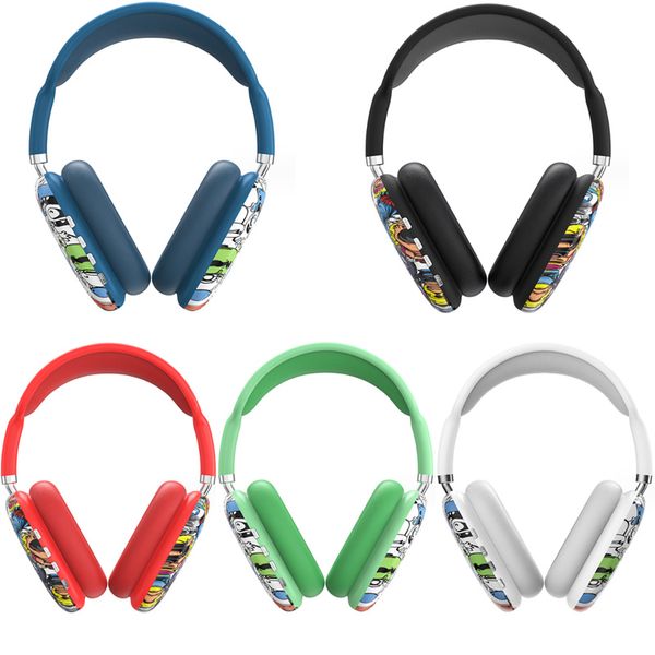 P9 Graffiti casque sans fil Bluetooth 5.3 écouteurs Sport tête Style HIFI stéréo son basse suppression de bruit casque pour téléphones intelligents