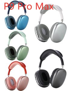 P9 Pro Max Casque sans fil Bluetooth réglable, suppression active du bruit, son stéréo HiFi + micro, casque étanche avec emballage de vente au détail